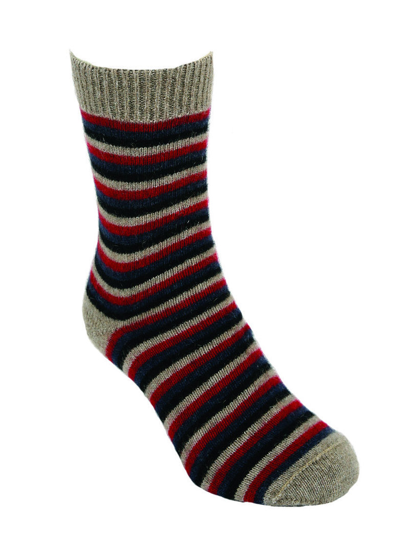 Merino Possum Multi Coloured Stripe Sock image 0